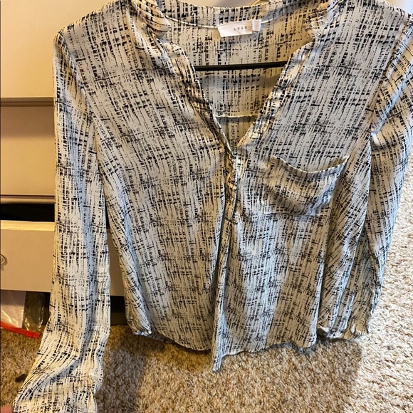 Lush Tops - V-Neck Blouse (perfect for work!)